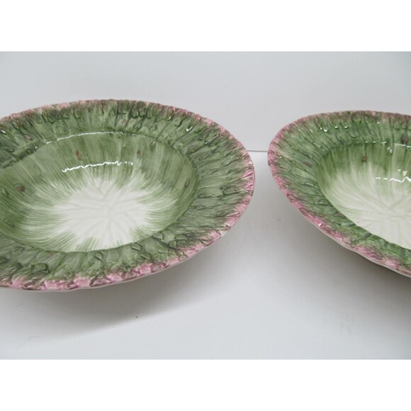 Fitz And Floyd Asparagus Set Of 2 Vintage 8 3/8" X 2" Embossed Bowls READ COND - Picture 9 of 16